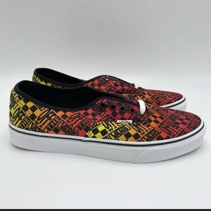 Vans Logo Flame Authentic Shoes Mens 10.5 Wo 12